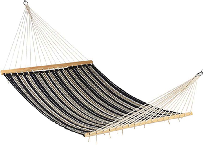 Poolside Quilted Fabric Hammock , Clothhammock Double Replacement Charcoal Grey Stripe