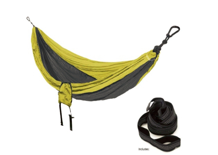 Small Portable Single Person Parachute Nylon Hammock With Carabiners Outdoor Backpacking