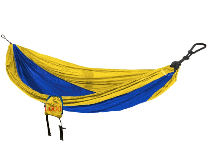 Parachute Nylon Hammock Double Camping Hammock Tent Blue Yellow
