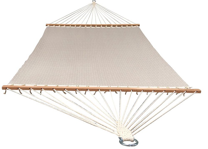 Delux Sandy Quick Dry Double Size Poolside Hammocks With Solid Wood Spreader Bar