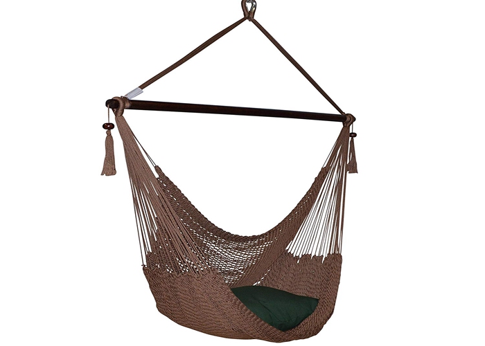 All Weather Solution Dyed Mocha Caribbean Hammock Chair , One Person Hammock Chair